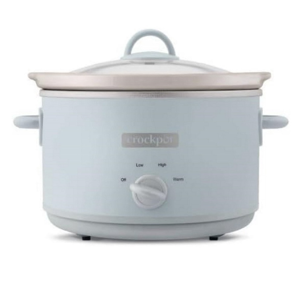 CrockPot 4.5qt Manual Slow Cooker, Light Blue - Material: Stoneware